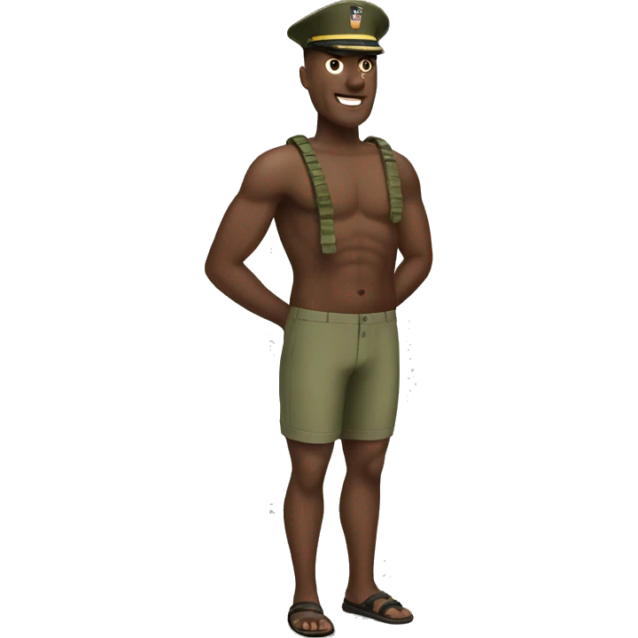 Military man in a bathing suit  emoji
