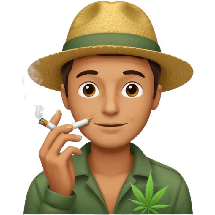 Man smoking weed  emoji