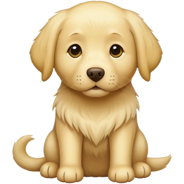 Yellow long-haired Labrador emoji