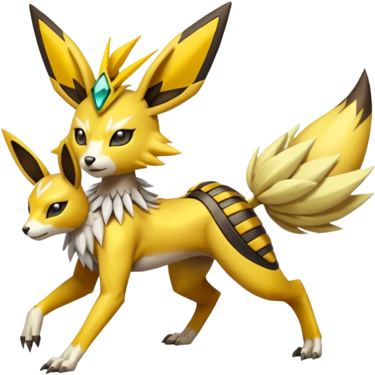 Meloetta-Renamon-Jolteon-Beedrill-Manectric-hybrid-fusion, full body emoji