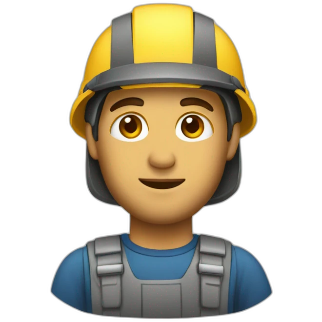 trabajador com casco emoji