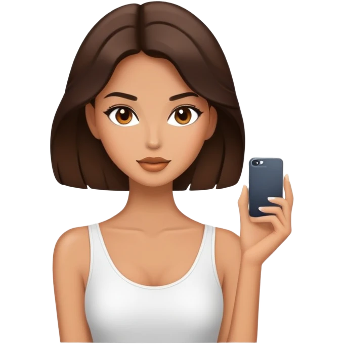 Brunette model in a fashion pose emoji