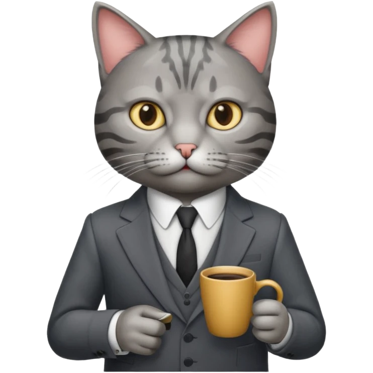 cat corleone mafia coffe emoji