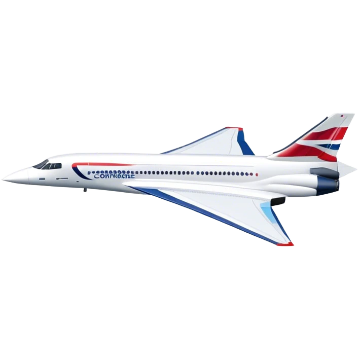 Concorde - British Airways (Model Year: 2020) (Iconic colour: White with blue and red) emoji