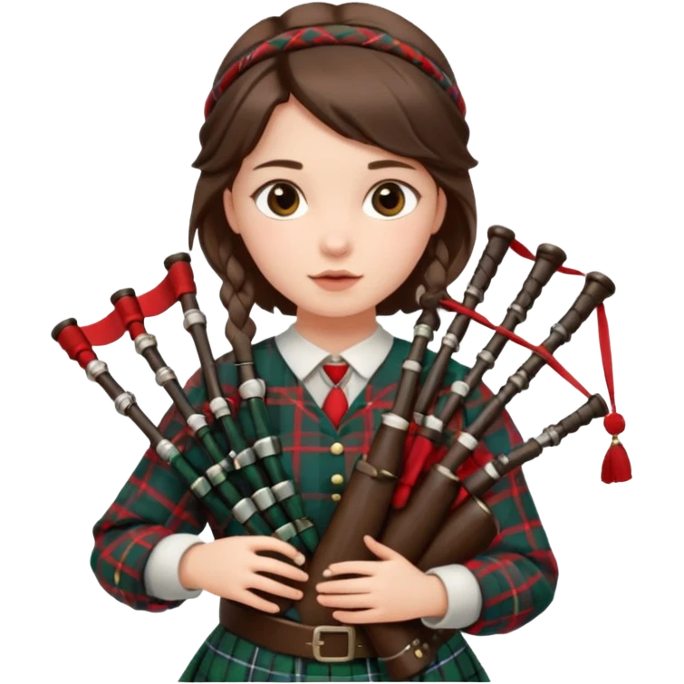 scotch girl playing bagpipe emoji