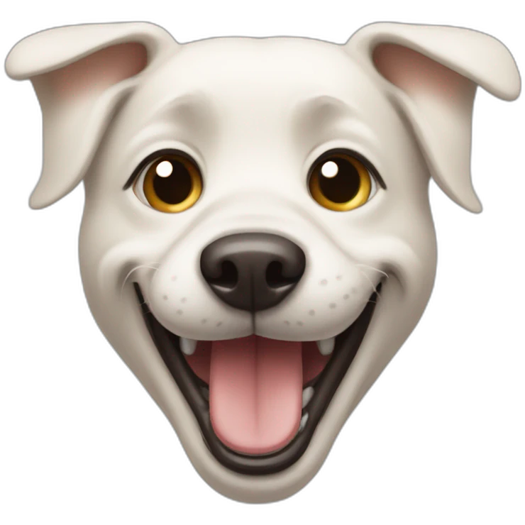 happy dog but like an emoji emoji