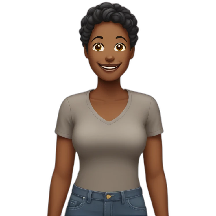 Happy black Mom emoji