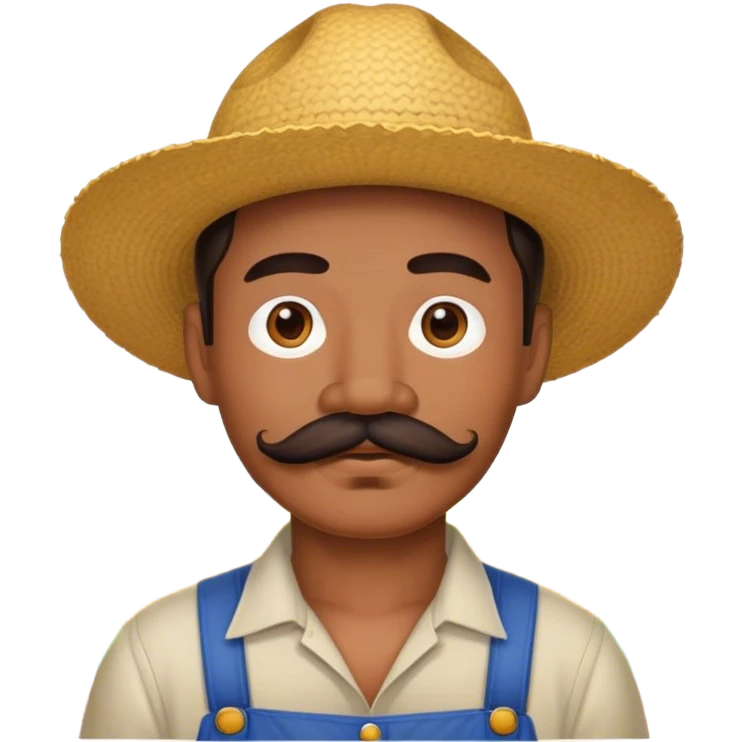 Filipino farmer with a mustache  emoji