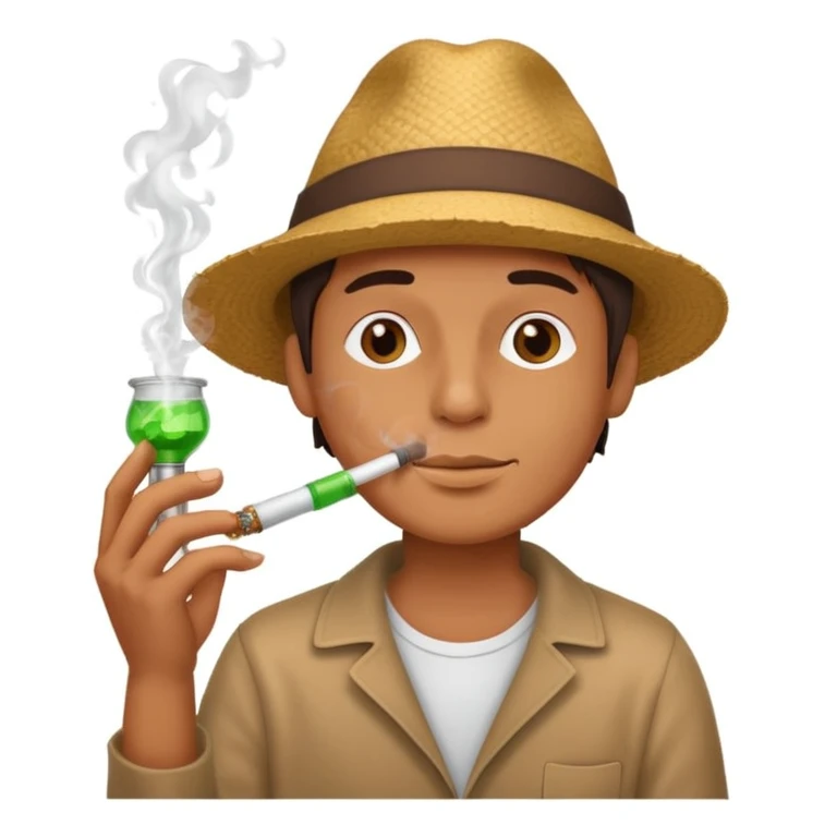 Smoking a bong emoji