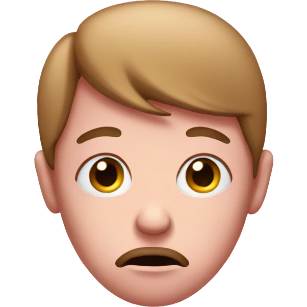 Sad pink face emoji