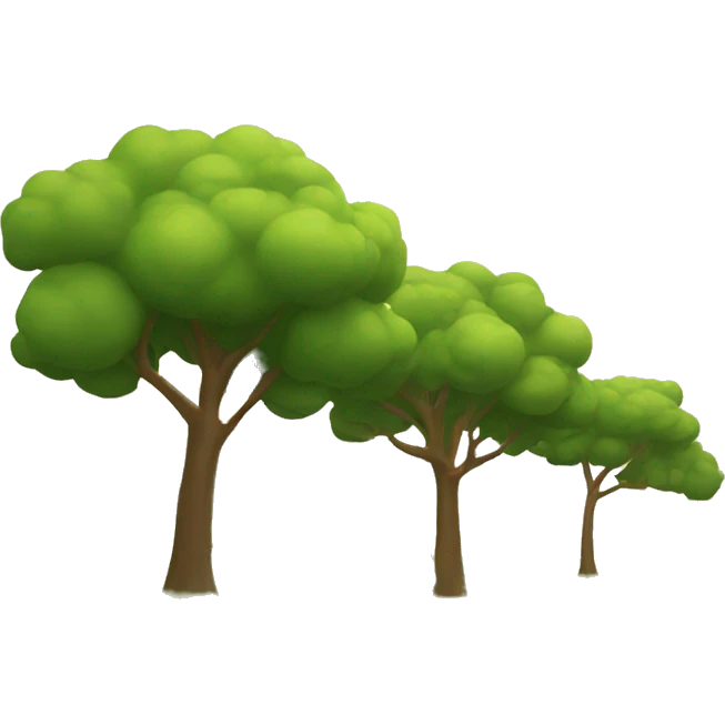 Rural road with trees and rocks emoji