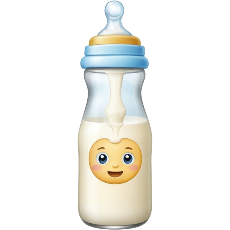 A cute baby bottle emoji