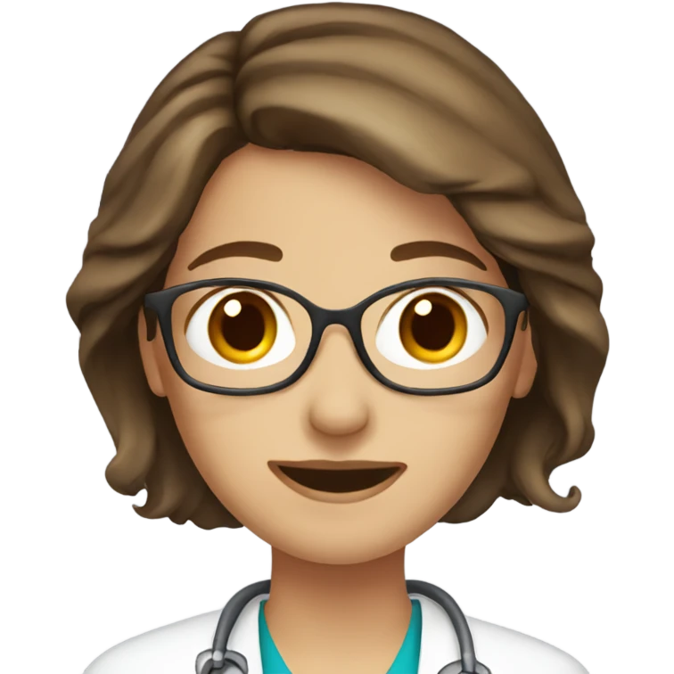Female orthodontist with brown hair emoji