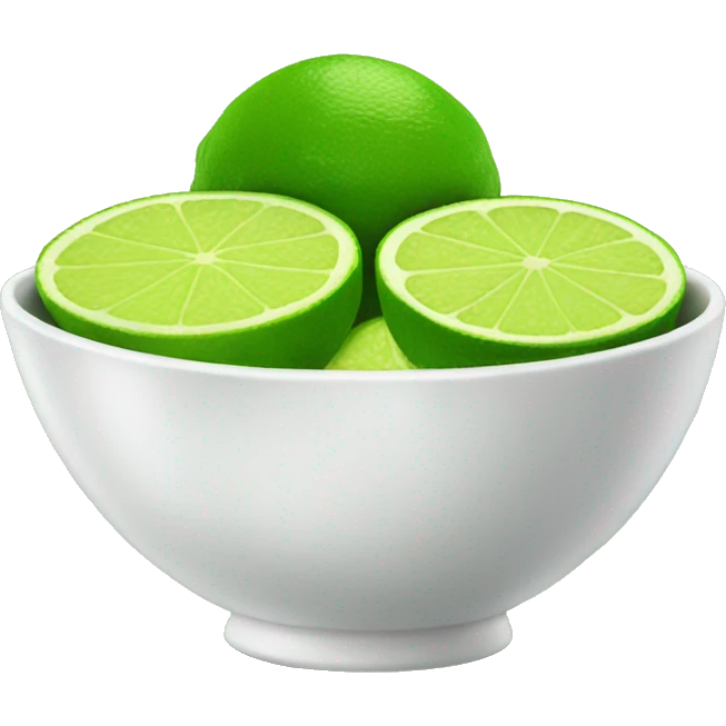 lime on a bowl of lime  emoji