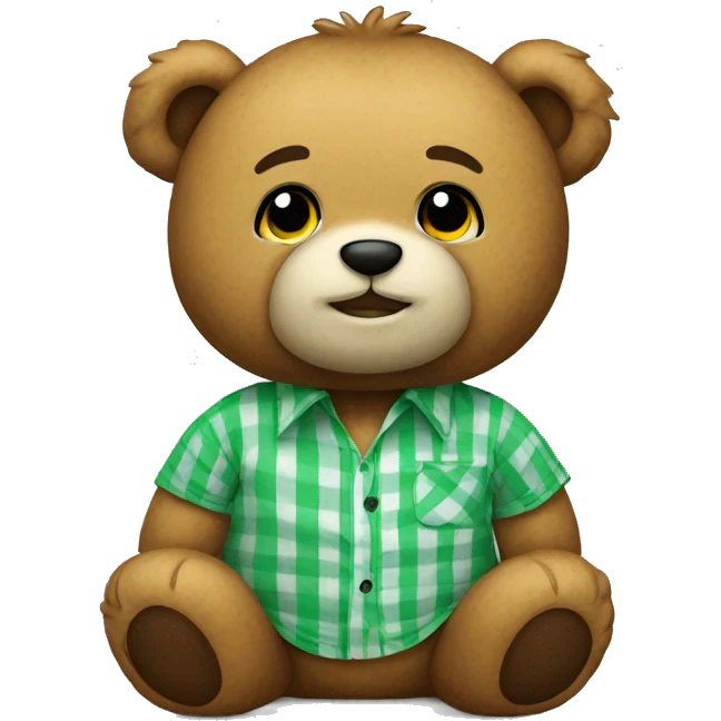 teddybear with green and white shirt emoji