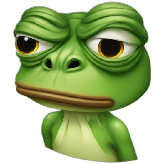 pepe frog with glass angry emoji