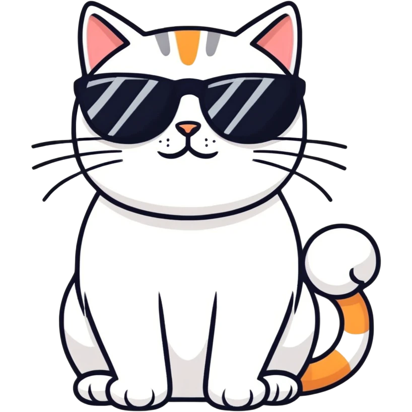 Cat with sunglasses emoji