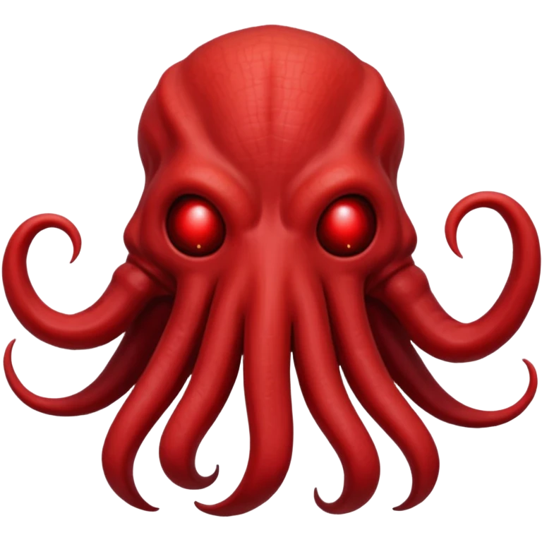 Red The Mind Flayer without face emoji