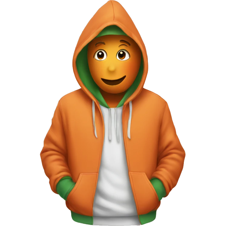 carrot wearing a hoodie emoji