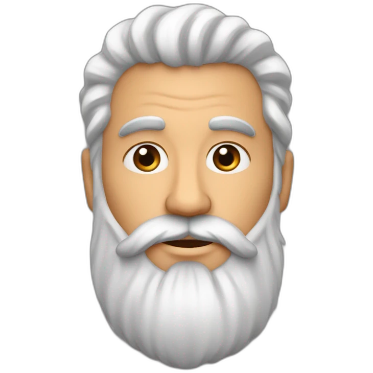 Homme brun barbu calvitie emoji