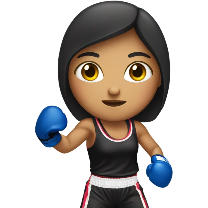 A Mexican girl boxing emoji