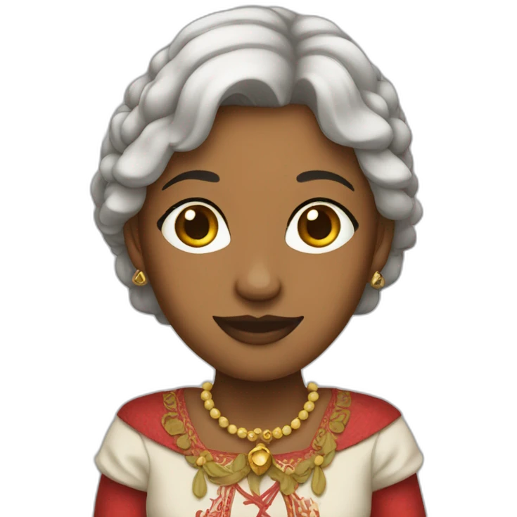 Femme bressane en costume traditionnel emoji