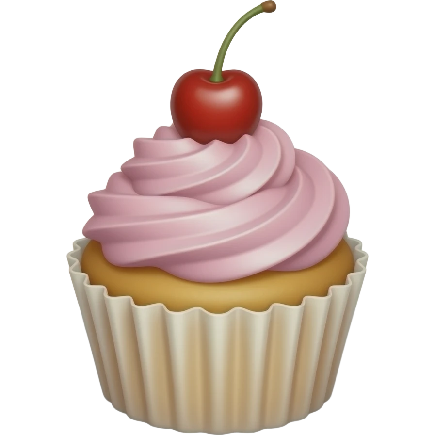Cupcake with pink icing emoji