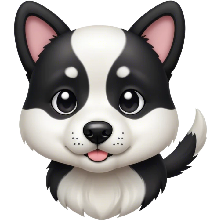 Black and white dog emoji