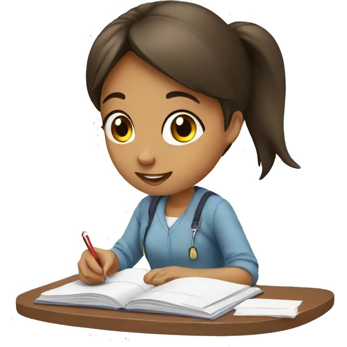 girl preparing for exams  emoji