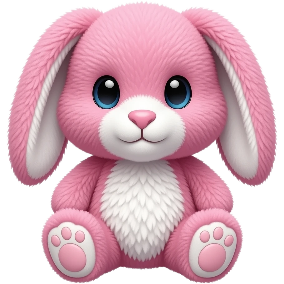 pink bunny stuffed animal emoji