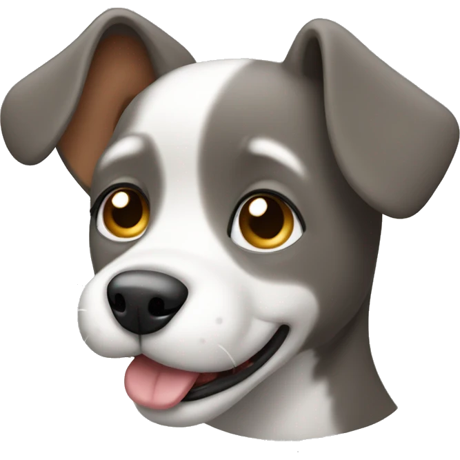 Simplified cartoon puppy emoji