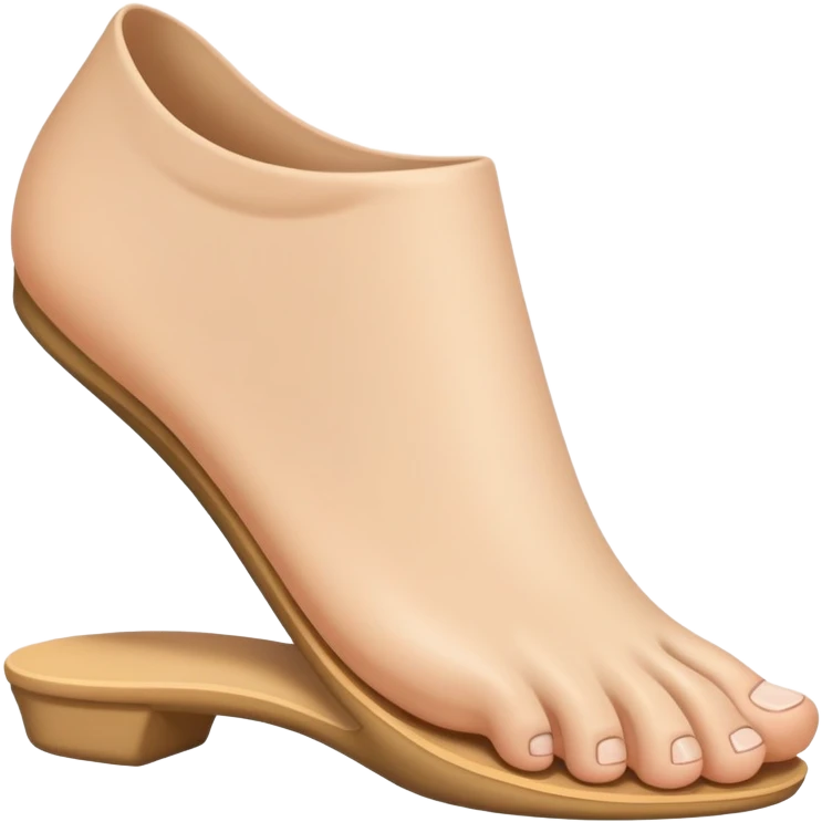 female foot side view with arched sole emoji