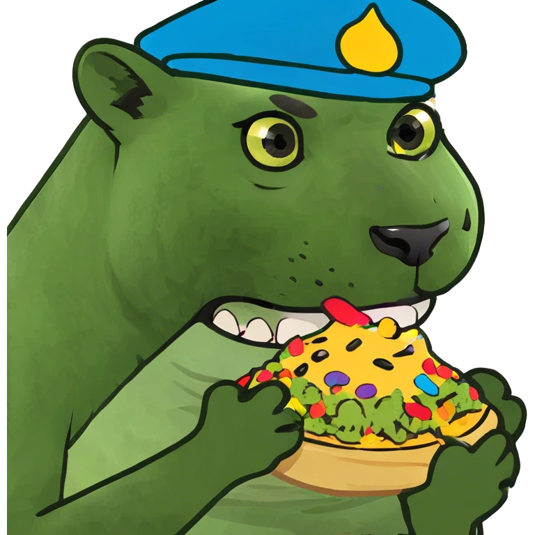 Jaguar eating toes emoji