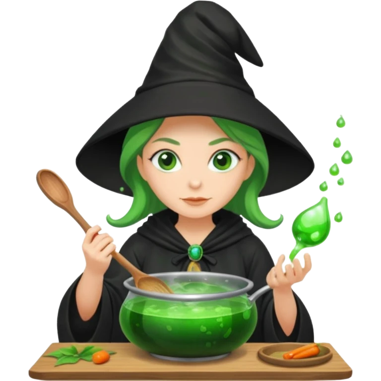 green witch cooking potion emoji