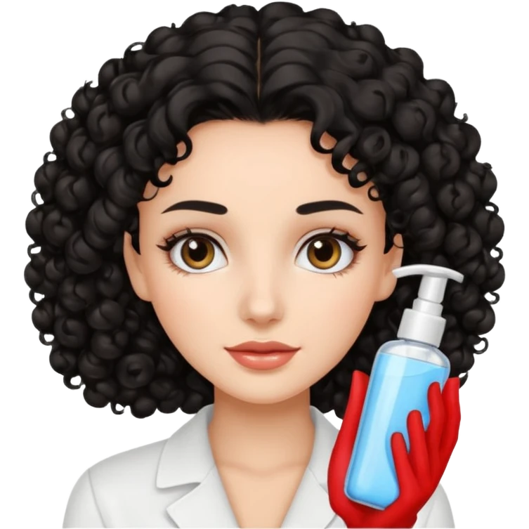 skin care Kit Rituals Brunette girl with black curly hair emoji