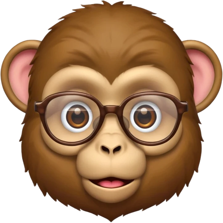 Monkey with glasses emoji