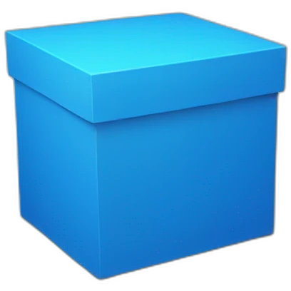 3d box blue emoji