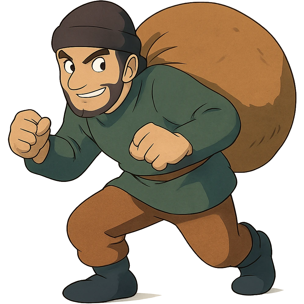 ghibli style thief character emoji
