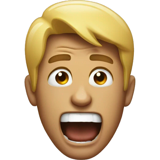 Guy screaming emoji