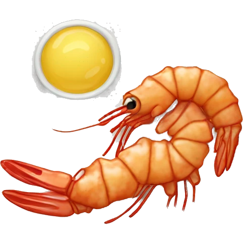 deep fried shrimp on plate emoji