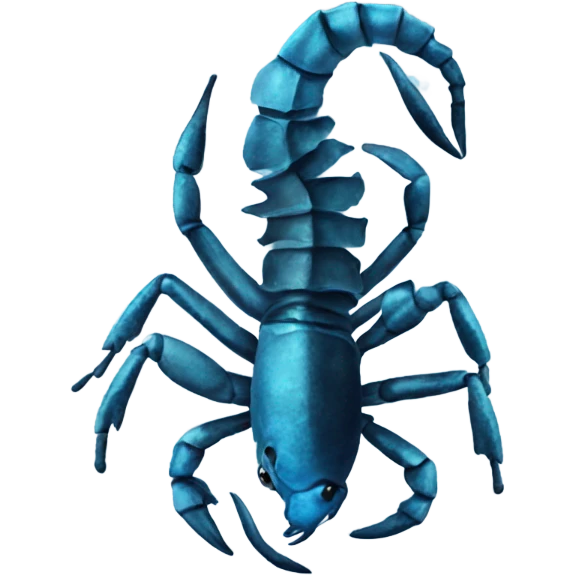 scorpio with blue emoji