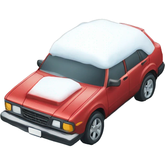 Car in snow emoji