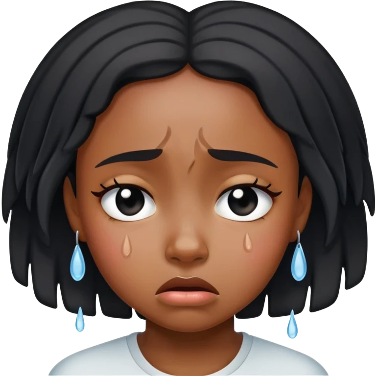 Black girl upset emoji