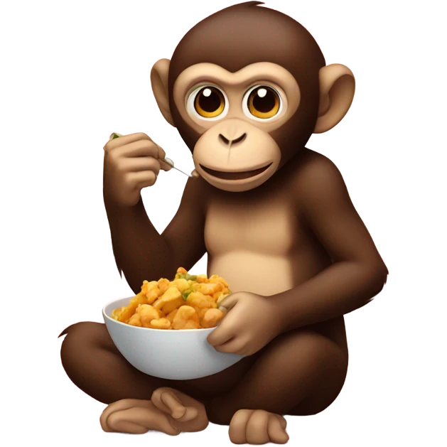 Monkey eating chicken  emoji