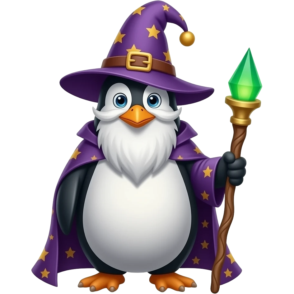 Penguin Wizard emoji
