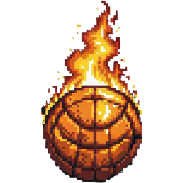 basketball on fire emoji