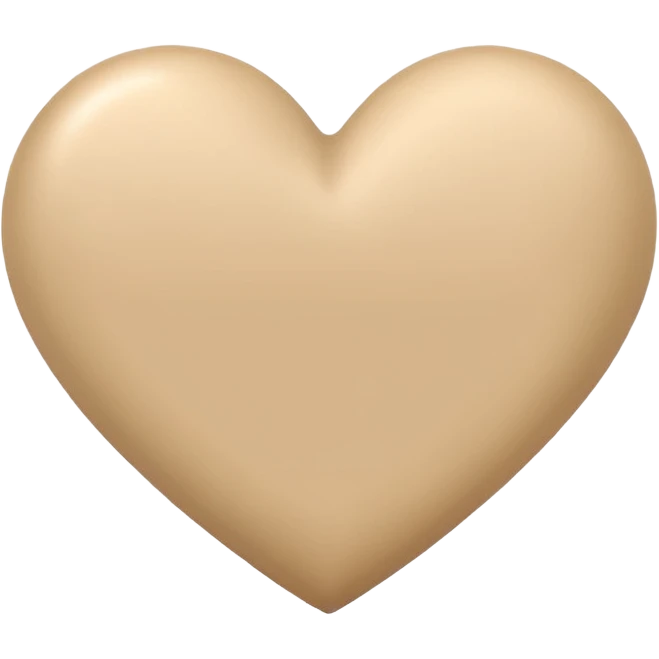 Beige heart  emoji