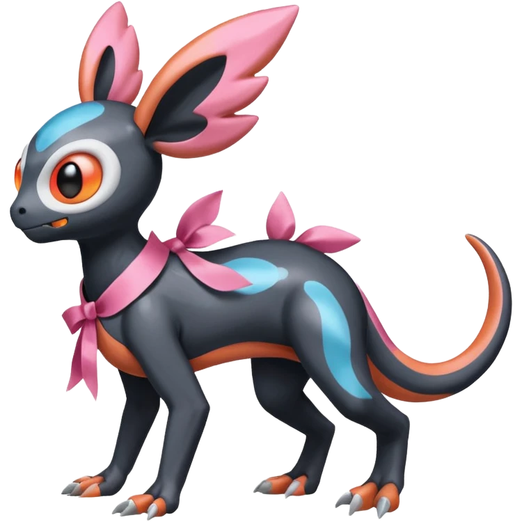 Shiny Duskull-Salandit-Sylveon-Fakémon-hybrid-creature (full body)  emoji