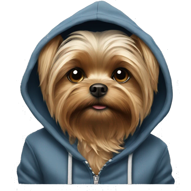 yorki wearing a hoodie  emoji
