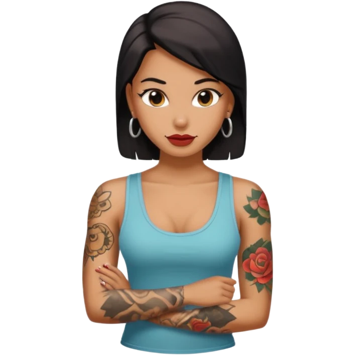 in arm pin-up tattoo all-over emoji